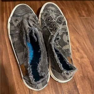 Blowfish Distressed Camo Slip-On Sneakers